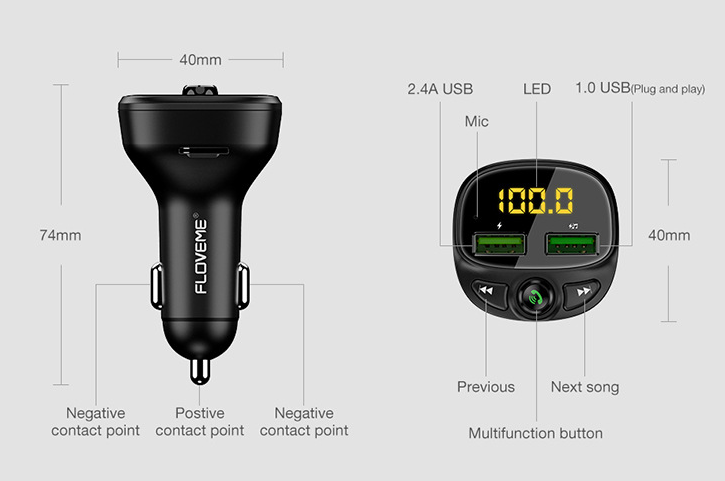DriveLink™ Bluetooth Car Charger & Audio Adapter