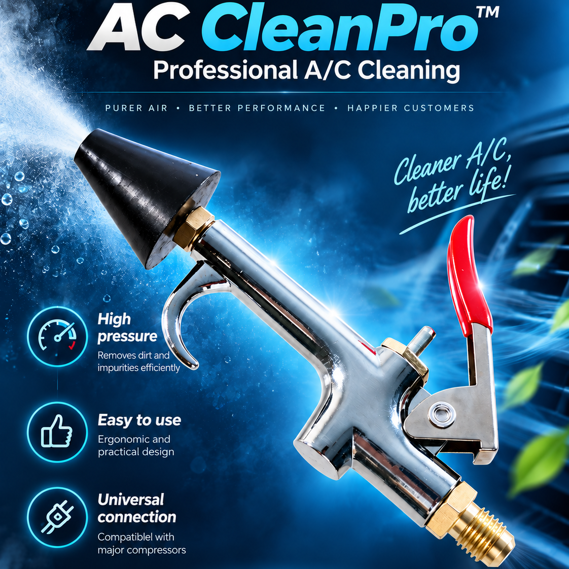 AC CleanPro™ A/C Cleaning Tool Kit