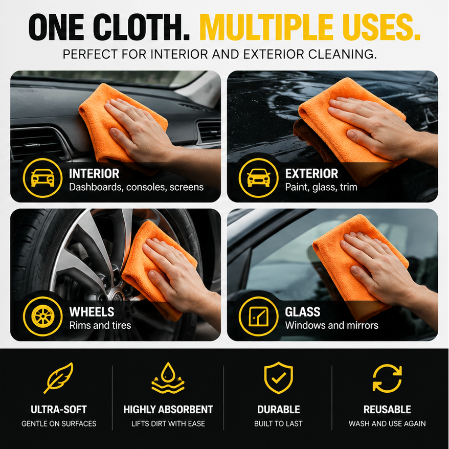 UltraWipe™ Premium Microfiber Cleaning Cloth Set